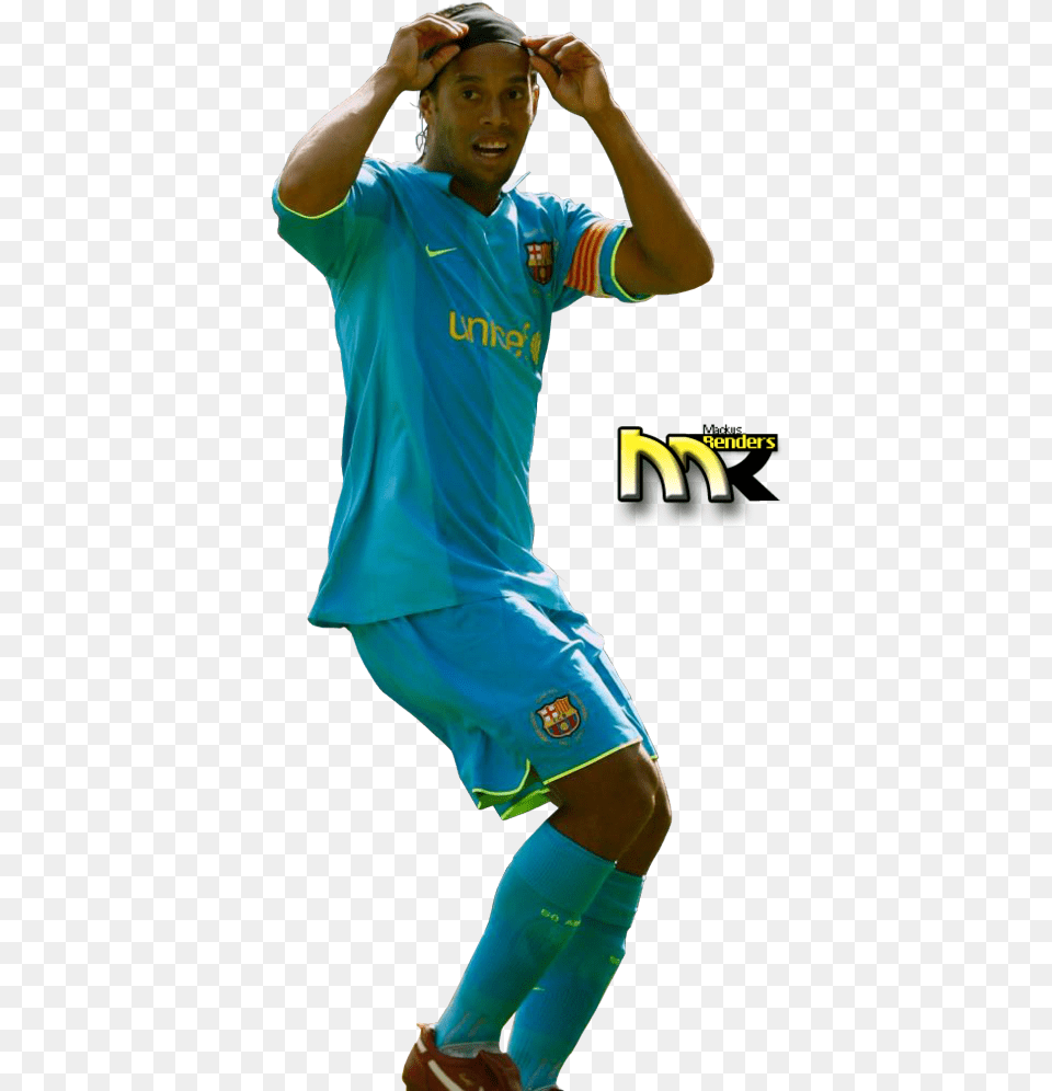Credit To Roby And Macky For The Renders Ronaldinho Barca, Clothing, Person, Shirt, Body Part Free Transparent Png
