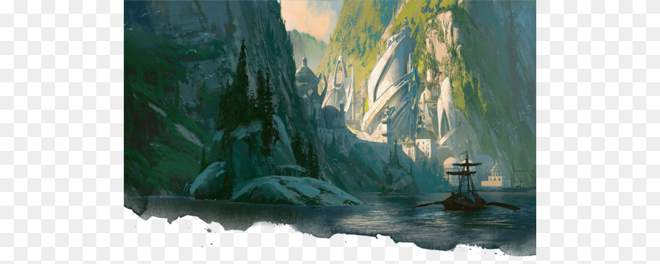 Creditwizards Of The Coast Elven City, Scenery, Nature, Outdoors, Art Png Image