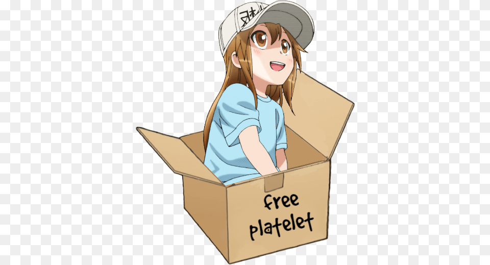 Cree Platelet Facial Expression Cartoon Human Behavior Girl, Box, Cardboard, Carton, Adult Free Png Download