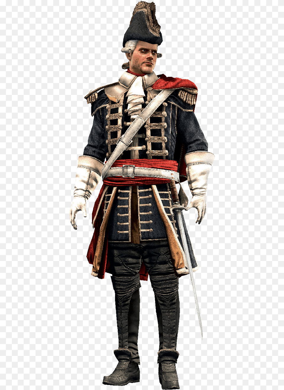 Creed 4 British, Weapon, Sword, Person, Man Png Image