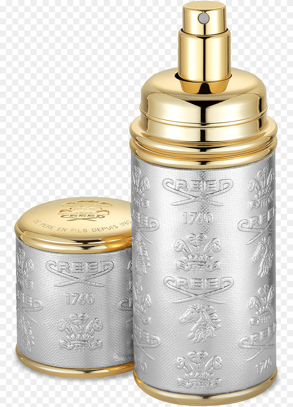 Creed Atomizer Gold Black, Bottle, Cosmetics, Perfume, Can Free Transparent Png