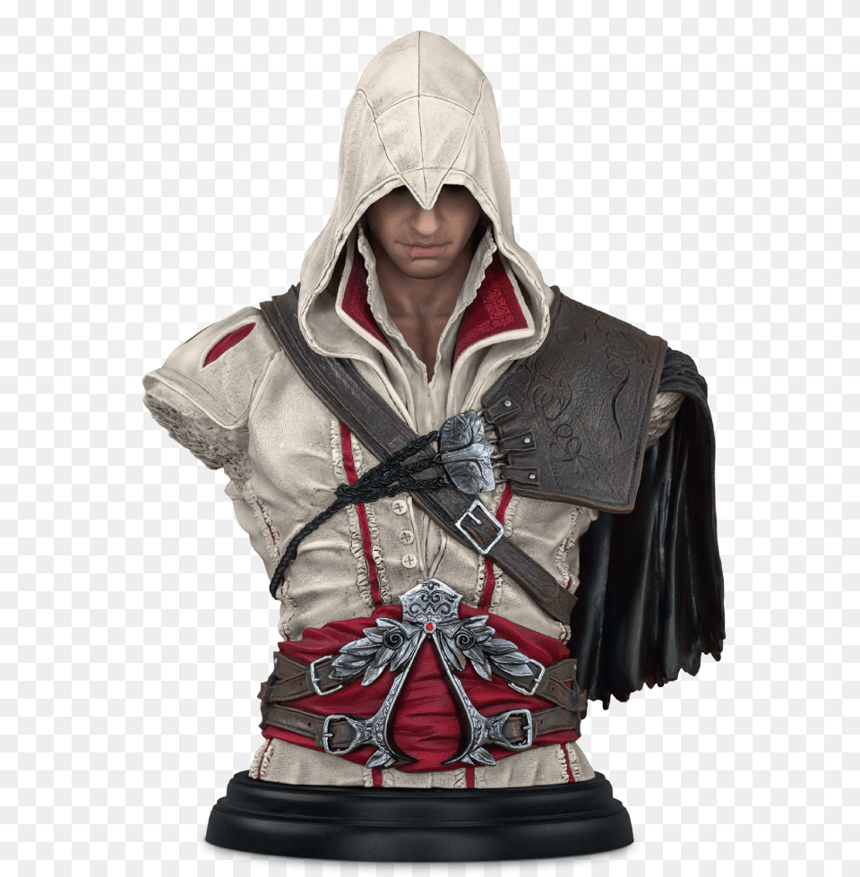 Creed Ezio Bust, Adult, Person, Jacket, Hood Free Transparent Png