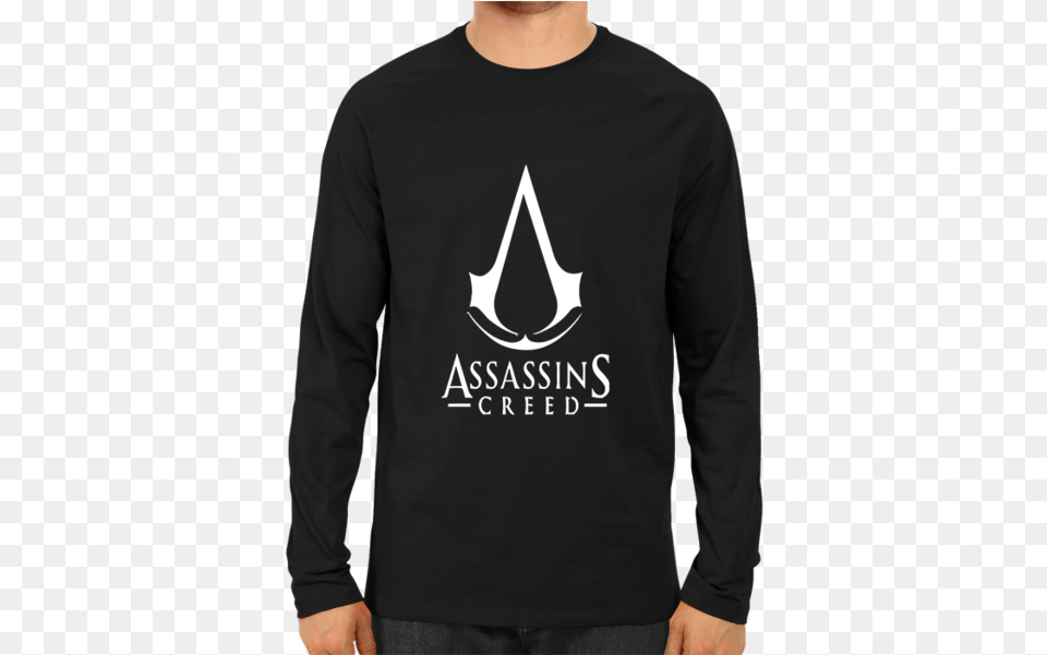 Creed Logo Full Sleeve Black Indian Army T Shirt, Clothing, Long Sleeve, T-shirt, Adult Free Png