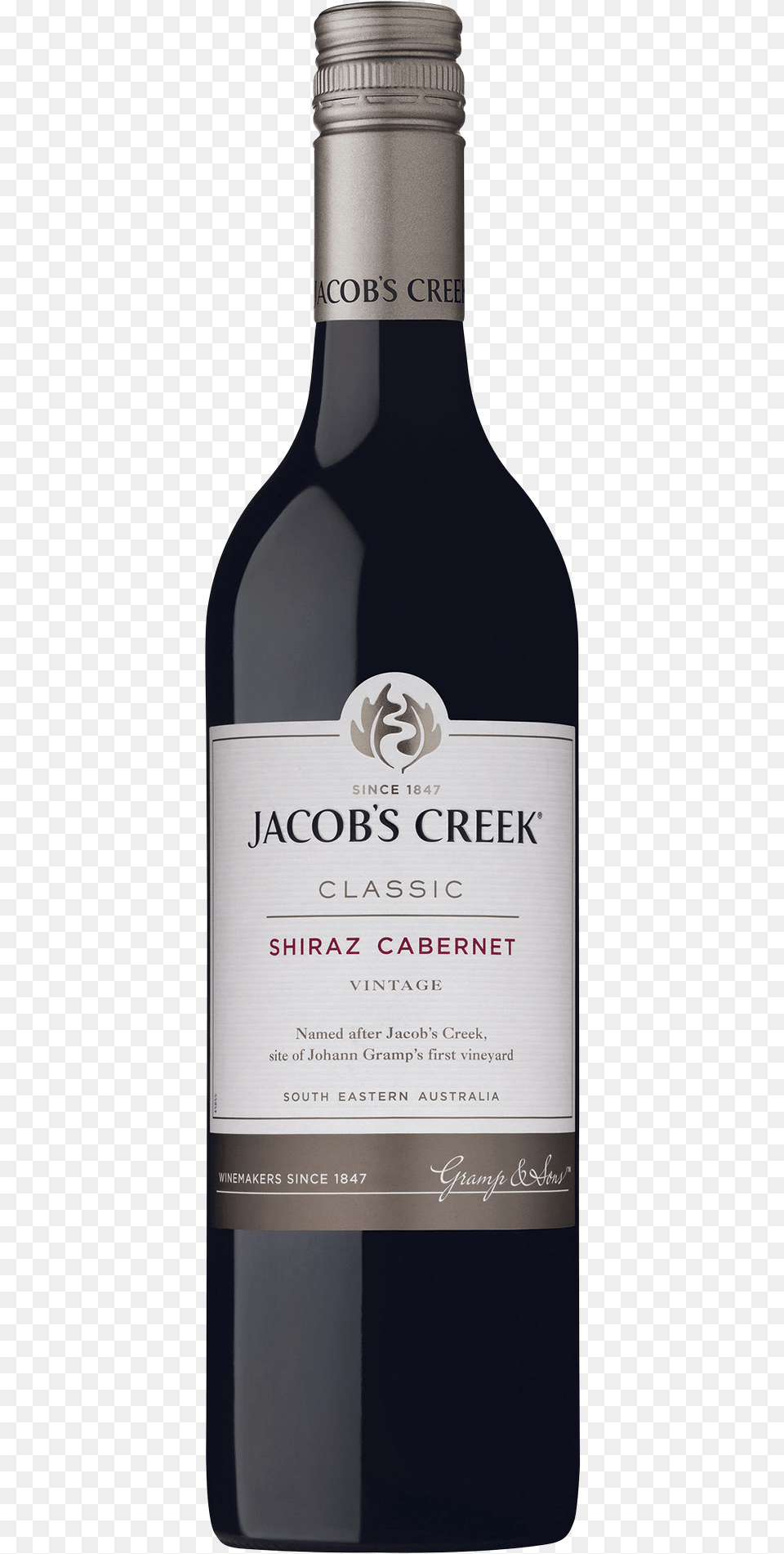 Creek Classic Shiraz Cabernet Jacob Creek Shiraz, Alcohol, Beverage, Bottle, Liquor Png