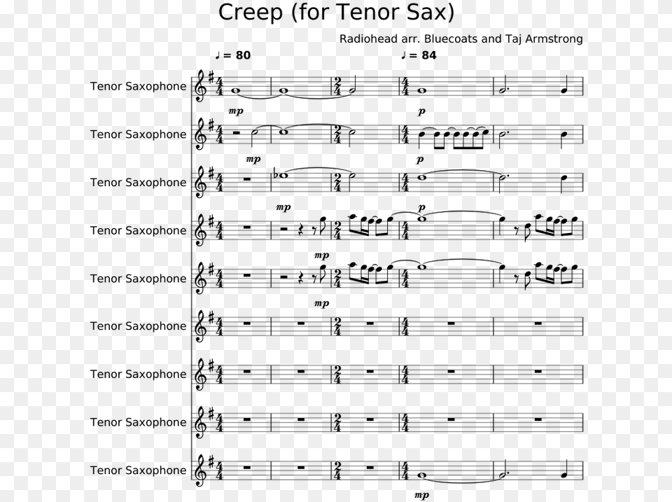 Creep Tenor Sax, Gray Free Png