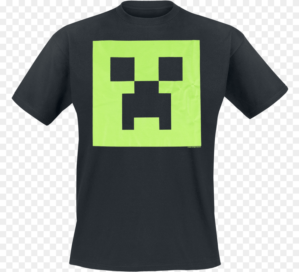 Creeper Face Download Shirt, Clothing, T-shirt Png Image