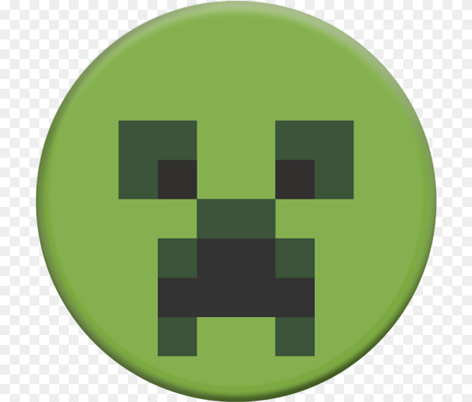 Creeper Minecraft Creeper Stencil, Green, Sphere, Disk Free Png Download
