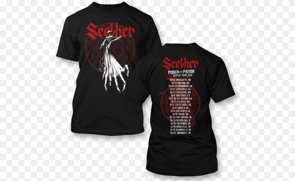 Creeper Tour T Shirt Poison The Parish, Clothing, T-shirt Free Transparent Png