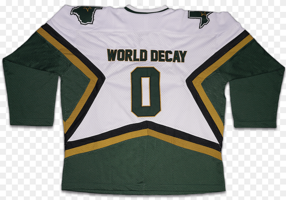 Creeping Death World Decay Embroidered Hockey Jersey Long Sleeve, Clothing, Shirt Png