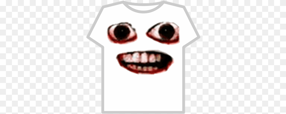 Creepy Face Transparent T Roblox Face T Shirt, Body Part, Clothing, Mouth, Person Free Png