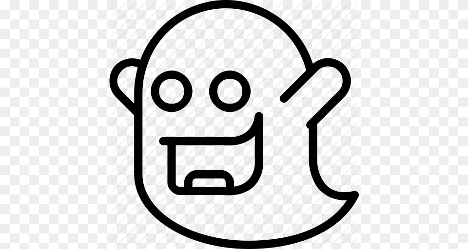 Creepy Ghost Happy Scary Silly Smile Spooky Icon Png