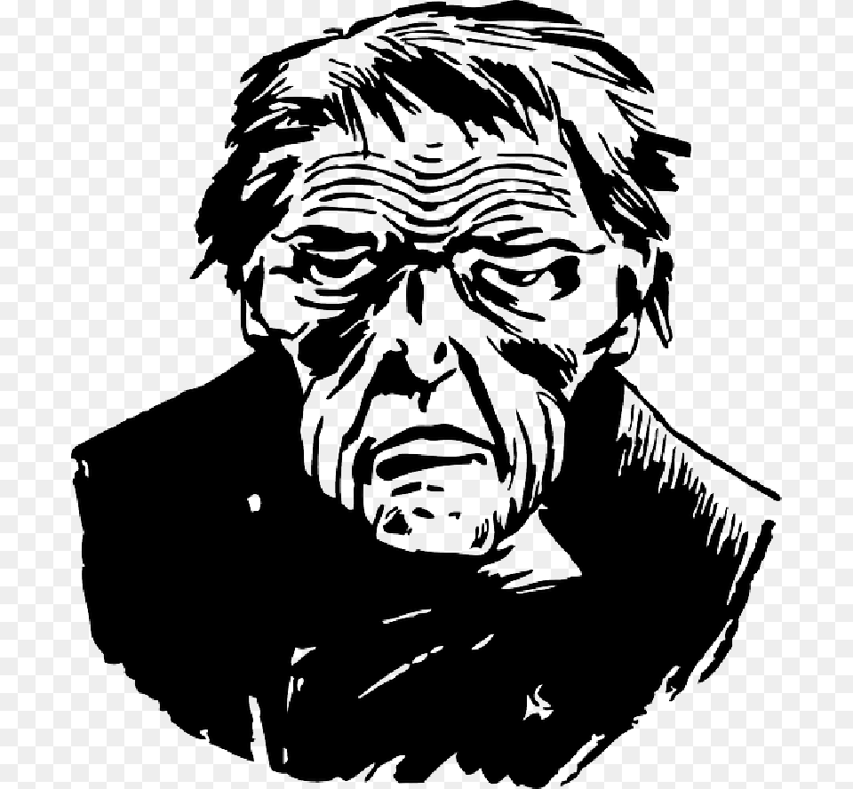 Creepy Ghoul Monster Sad Ugly Man Person Face Ugly Human Face Cartoon, Adult, Male, Stencil, Head Free Transparent Png