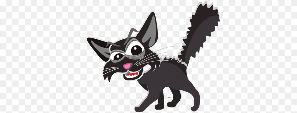 Creepy Halloween Cat Illustration U0026 Svg Scary Cat Clipart, Animal, Mammal, Pet, Baby Free Png Download