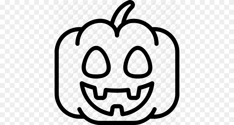 Creepy Halloween Happy Jackolantern Pumpkin Smile Spooky Icon, Bag Png