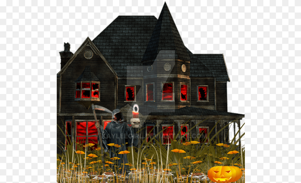 Creepy House House, Architecture, Building, Adult, Person Free Png