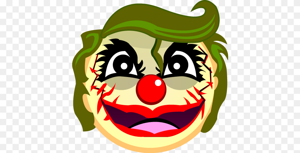 Creepy Joker Emoji By Emoteez Creepy Emoji, Performer, Person, Clown, Baby Free Transparent Png