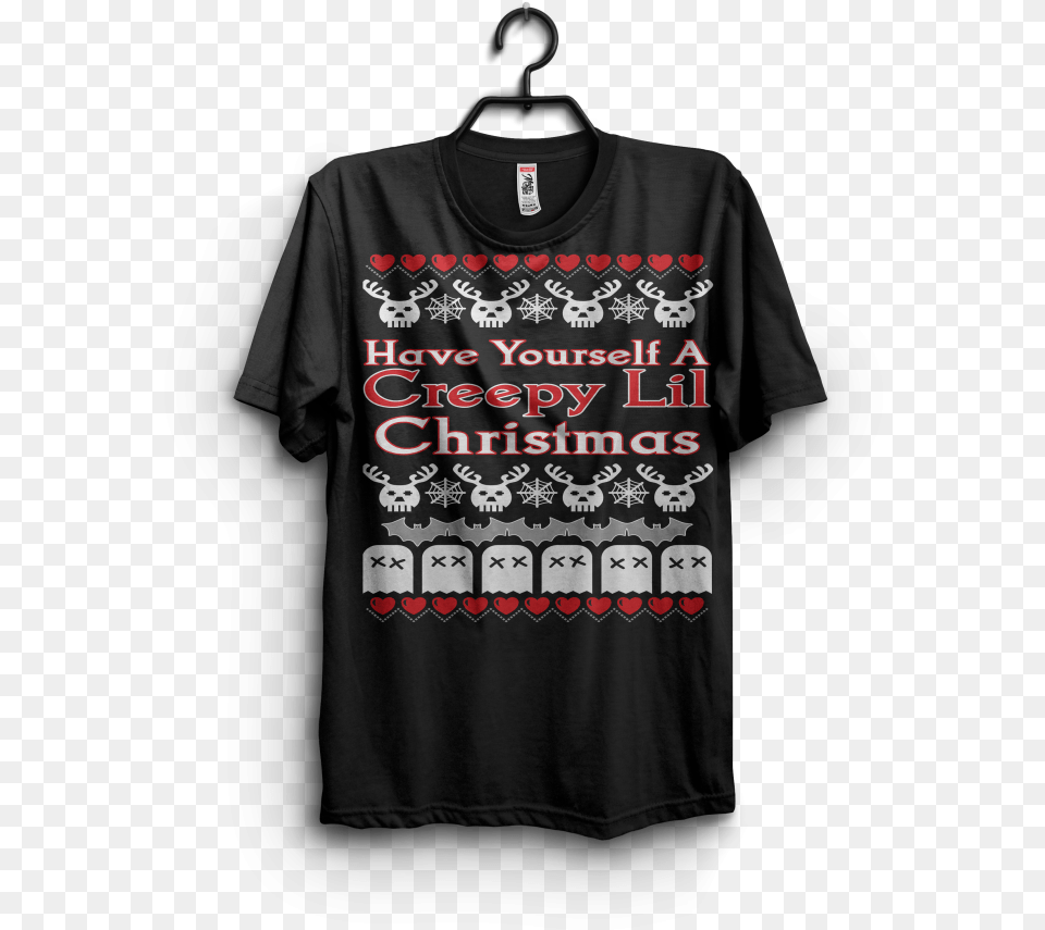 Creepy Lil Christmas T Shirt Design Template Design Christmas T Shirt Ideas, Clothing, T-shirt, Sleeve Free Transparent Png