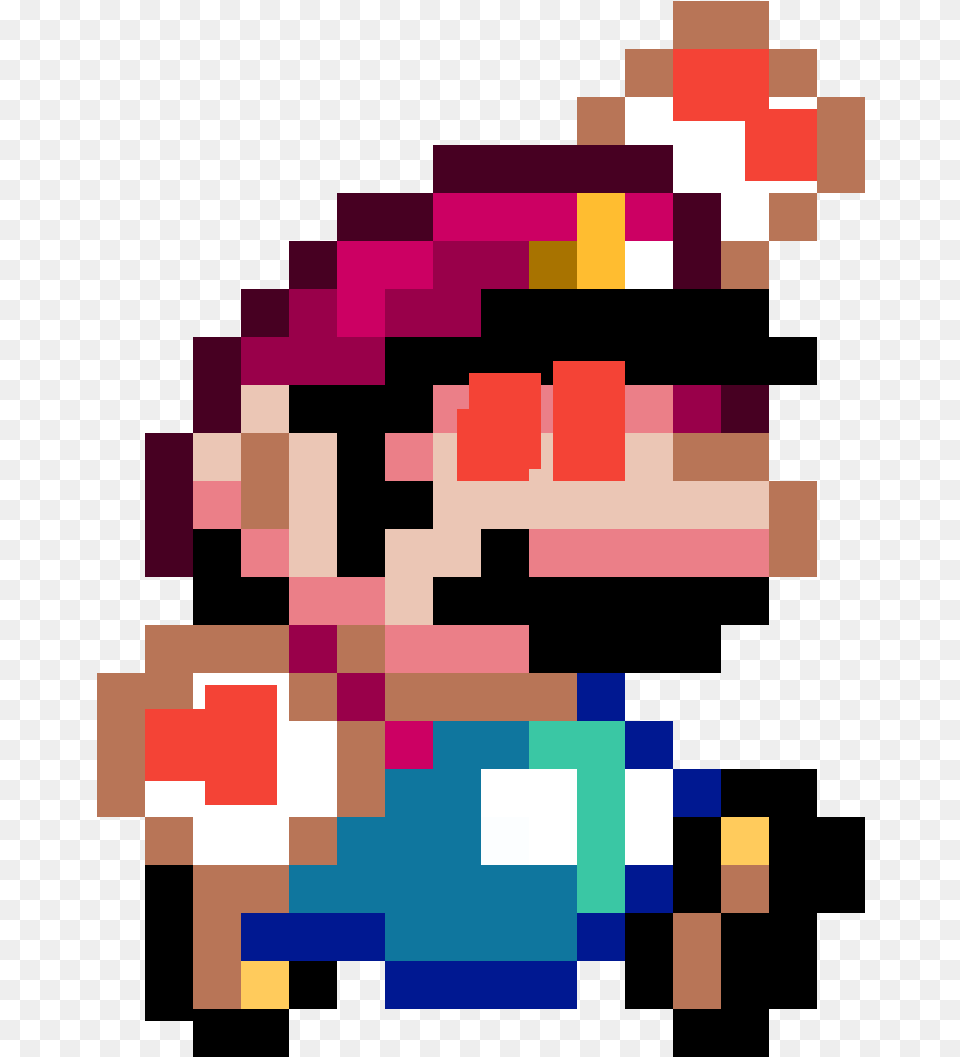 Creepy Mario Jumping Super Mario World Pixel, First Aid Png