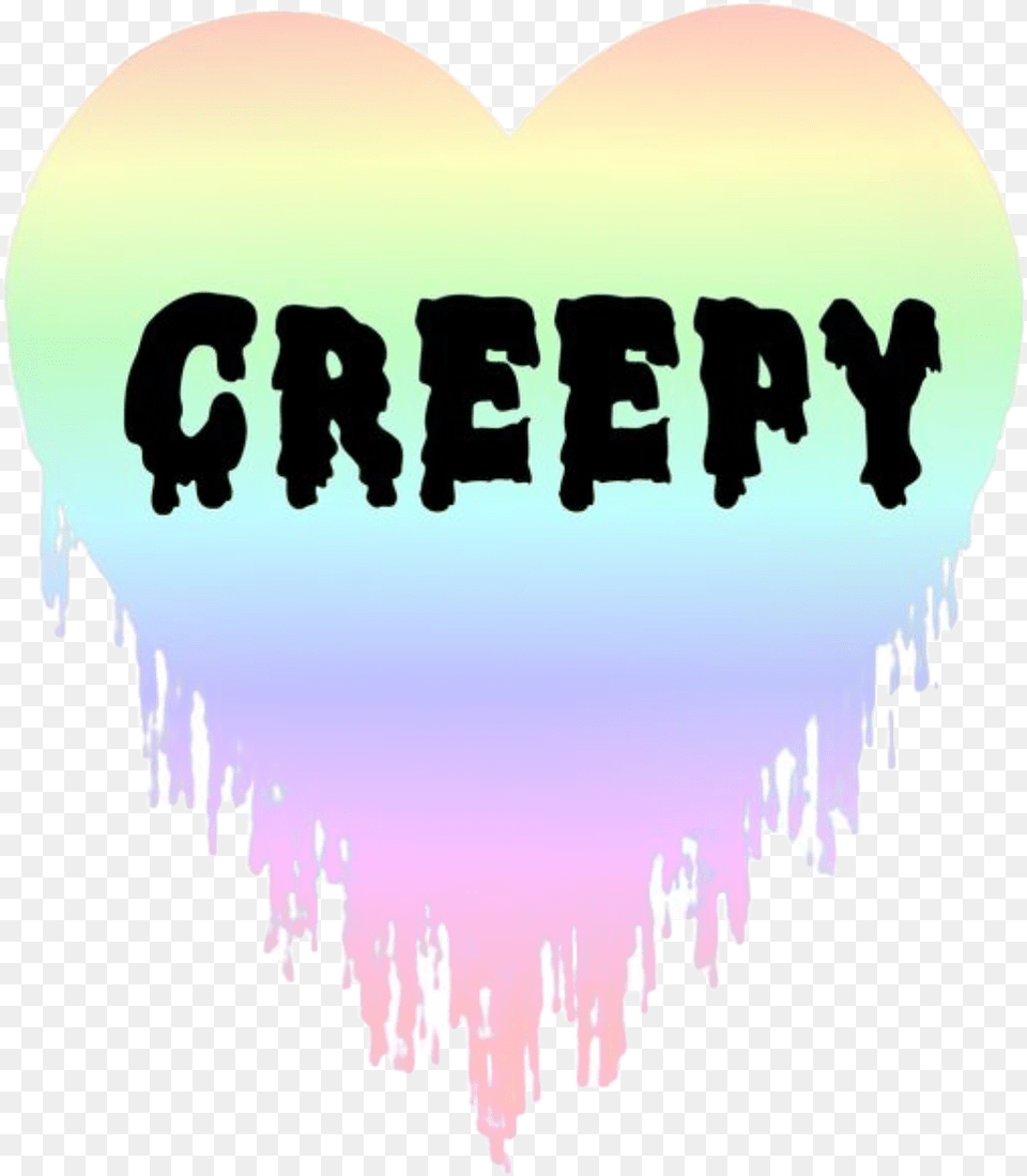 Creepy Pastel Melting Heart Freetoedit Clip Black And Pastel Goth Wallpaper Word, Adult, Female, Person, Woman Free Transparent Png