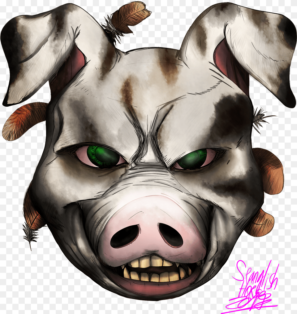 Creepy Pig Face For River 3 05 Illustration, Baby, Person, Mask, Head Free Png Download