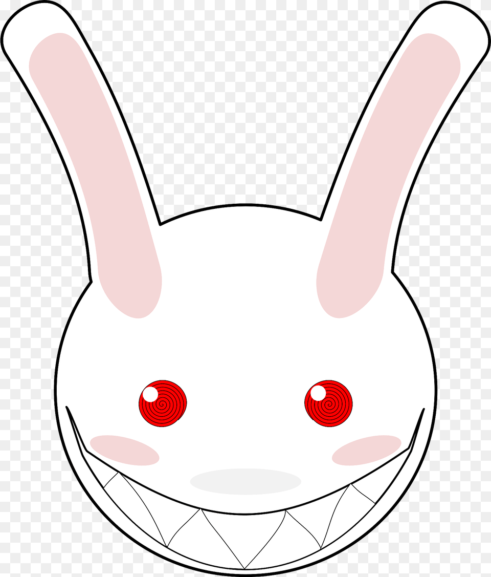 Creepy Rabbit Face Clipart, Cooking Pan, Cookware, Cutlery, Smoke Pipe Free Transparent Png