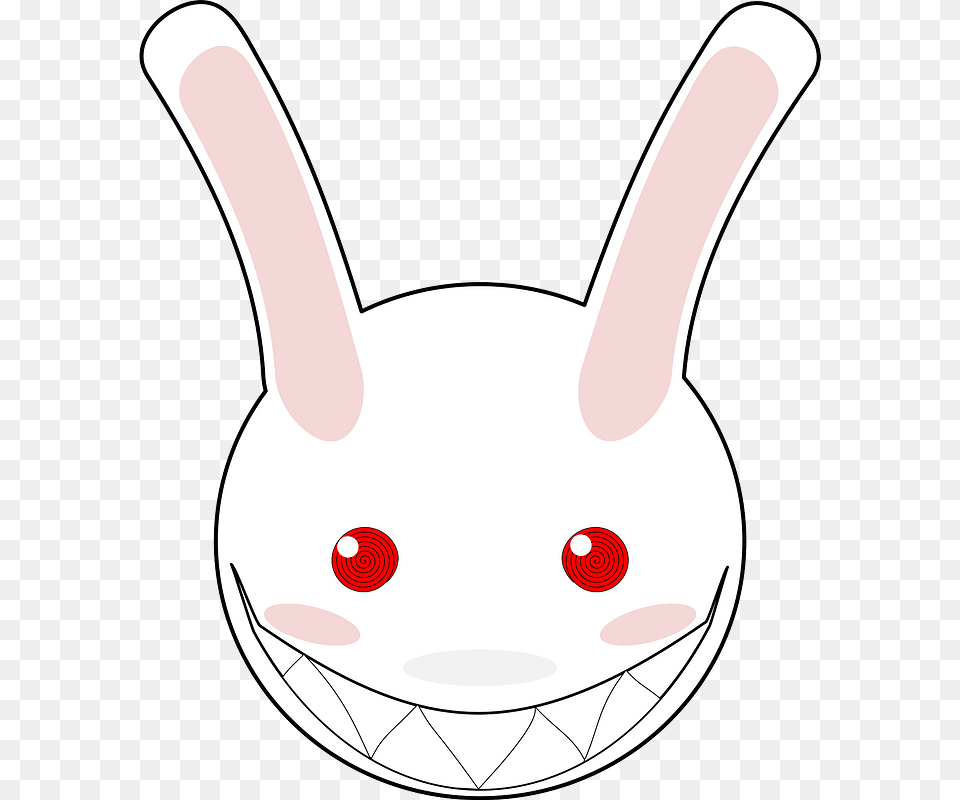 Creepy Rabbit Face Clipart Cartoon, Cooking Pan, Cookware, Cutlery, Smoke Pipe Free Png Download