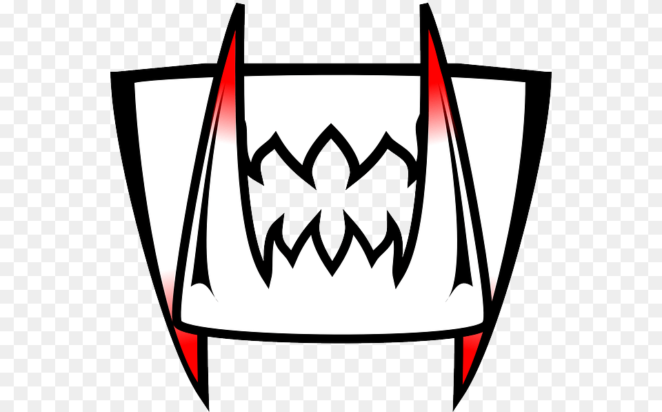 Creepy Smile Clip Art Vampire Teeth Clipart, Logo, Stencil, Emblem, Symbol Free Transparent Png