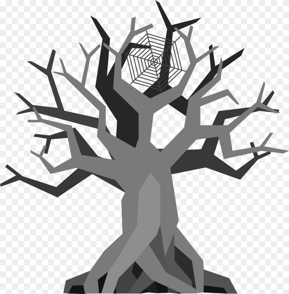 Creepy Tree Portable Network Graphics, Stencil, Cross, Symbol, Art Free Png Download