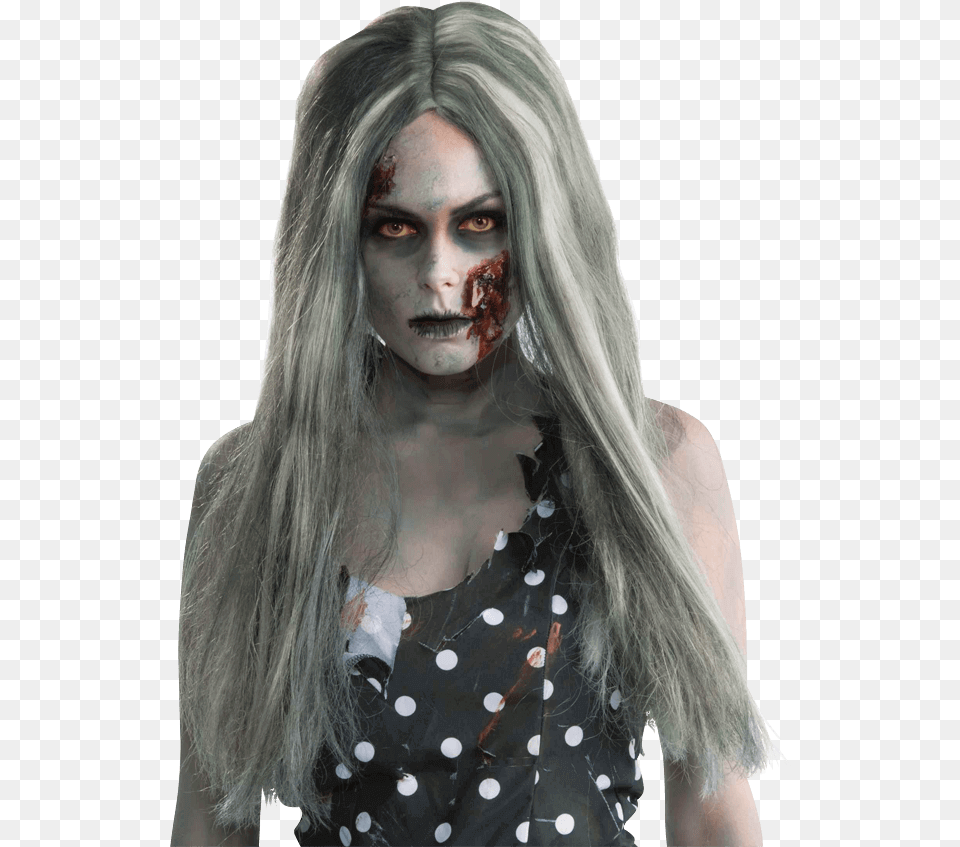 Creepy Zombie Wig Creepy Womens Halloween Costume Ideas, Adult, Portrait, Photography, Person Png