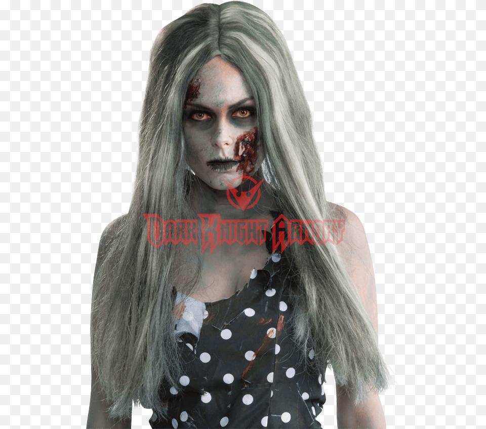 Creepy Zombie Wig Scary Witch Halloween Costumes, Adult, Portrait, Photography, Person Png Image