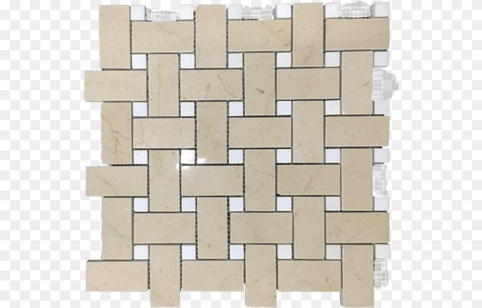 Crema Marfil Basketweave With 58 Wood, Architecture, Building, Floor, Tile Free Png