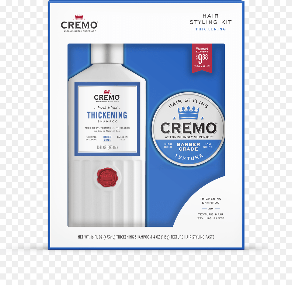 Cremo Hair Styling Kit Cremo Thickening Shampoo, Text, Logo Png