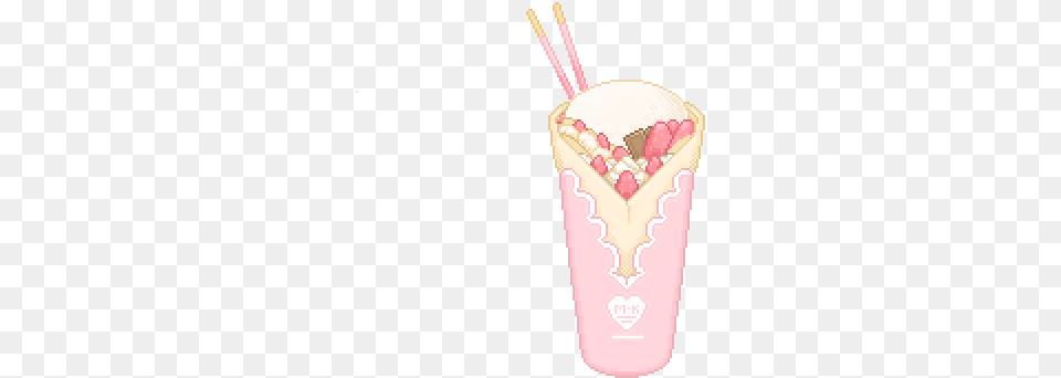 Crepe Kawaii Kawaiipixel Soft Pixel Transparent Milkshake, Beverage, Milk, Juice, Smoothie Free Png Download