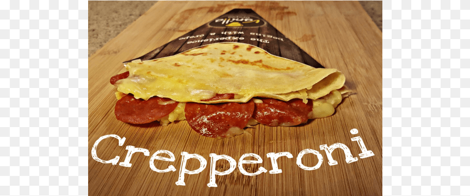 Crepperoni Pepperoni, Bread, Food, Pancake, Crepe Free Transparent Png
