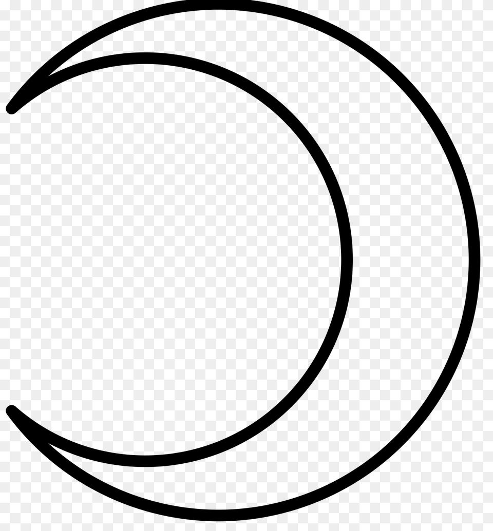 Crescent, Gray Png