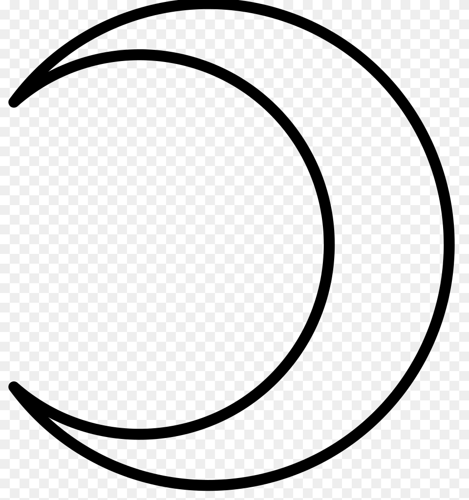 Crescent, Gray Free Png