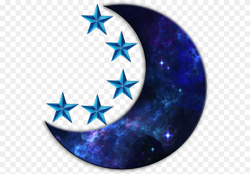 Crescent Blue Moon, Nature, Outdoors, Night, Star Symbol Free Png