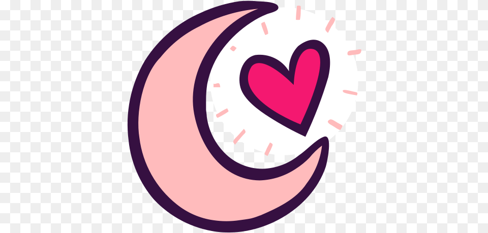 Crescent Evening Heart Moon Night Romance Sleep Corazon Y Media Luna, Disk, Symbol, Text Png