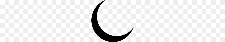 Crescent Moon, Gray Free Png