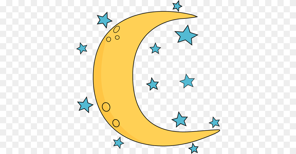 Crescent Moon And Stars Clip Art, Night, Astronomy, Nature, Outdoors Free Transparent Png
