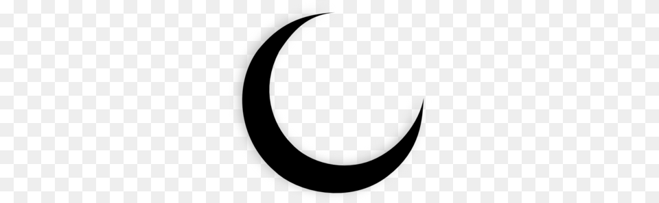 Crescent Moon Black Clip Art, Nature, Night, Outdoors, Astronomy Png Image