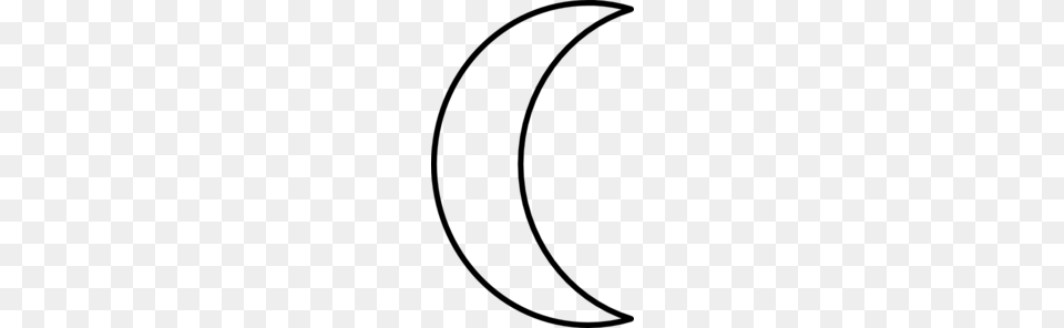 Crescent Moon Clip Art, Gray Free Transparent Png