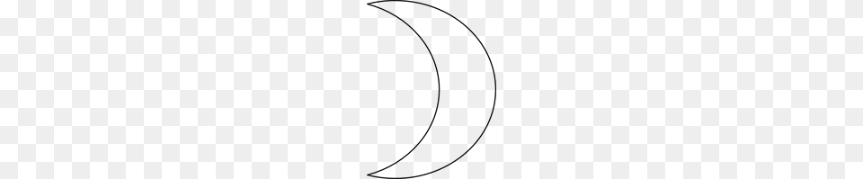Crescent Moon Clip Art For Web, Gray Free Png Download