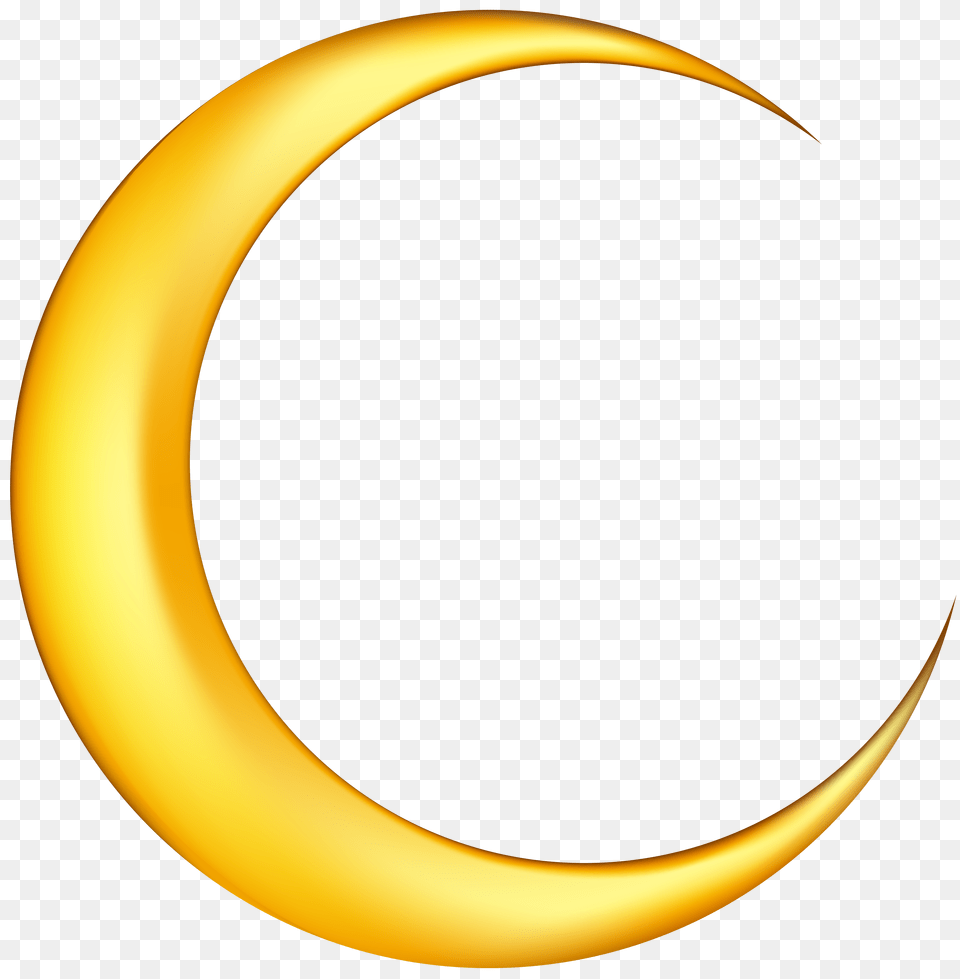 Crescent Moon Clipart, Astronomy, Eclipse, Gold, Nature Png Image