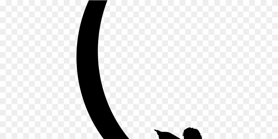 Crescent Moon Clipart Moon, Gray Png Image