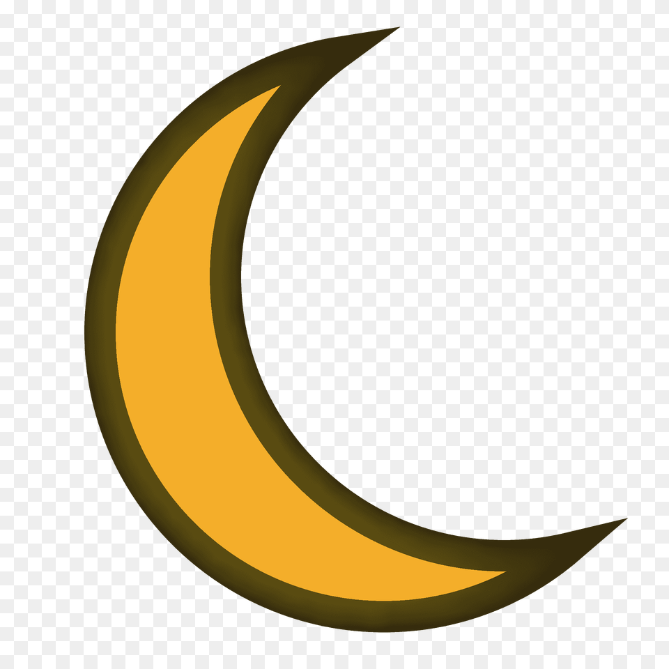 Crescent Moon Emoji Clipart, Astronomy, Nature, Night, Outdoors Png Image