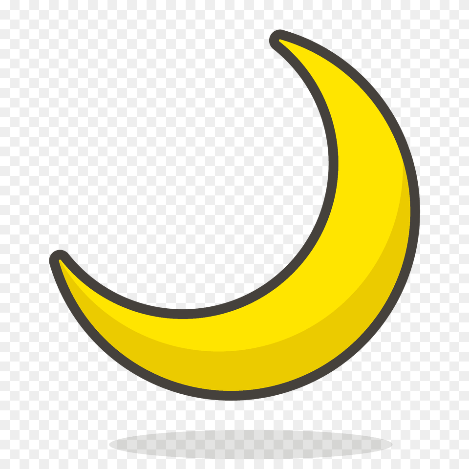 Crescent Moon Emoji Clipart, Produce, Plant, Outdoors, Night Free Png Download
