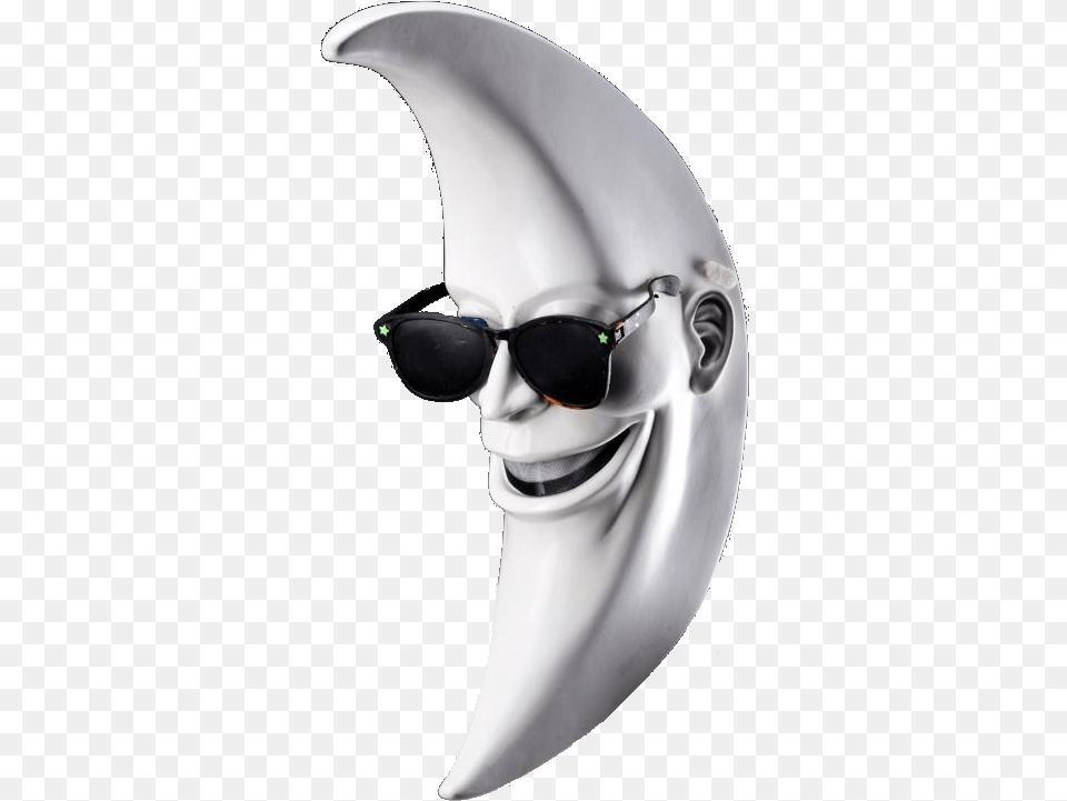 Crescent Moon Face With Glasses, Accessories, Sunglasses Png