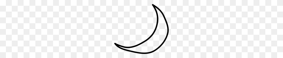 Crescent Moon Icons Noun Project, Gray Png Image