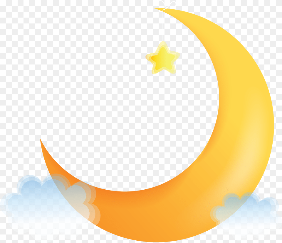 Crescent Moon Illustration Moon, Astronomy, Nature, Night, Outdoors Free Transparent Png